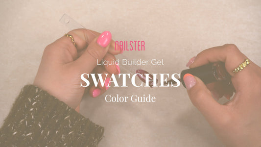 Liquid Builder Gel swatches