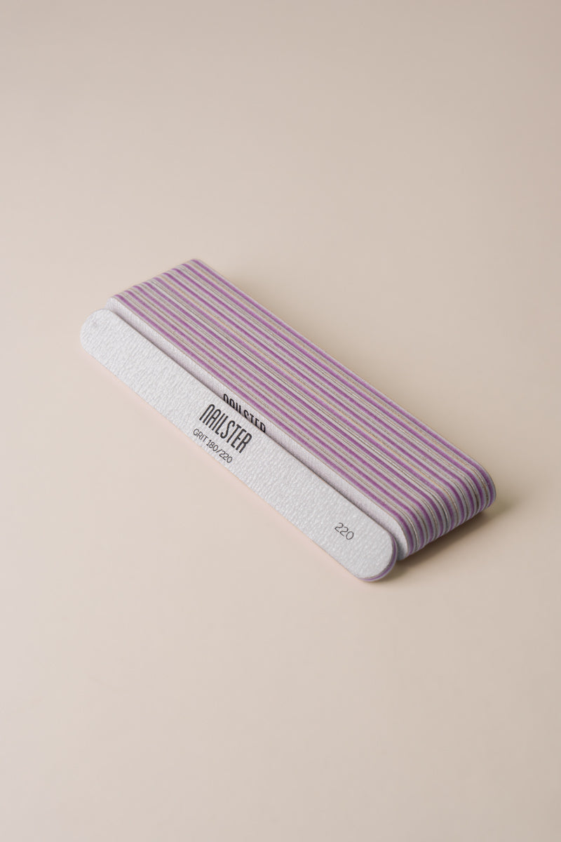 Straight Nail File 180/220 - 10 pcs.