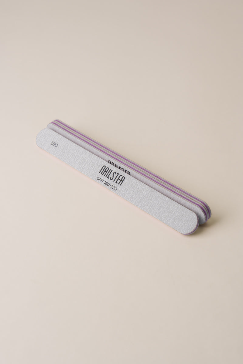 Straight Nail File 180/220 - 3 pcs.