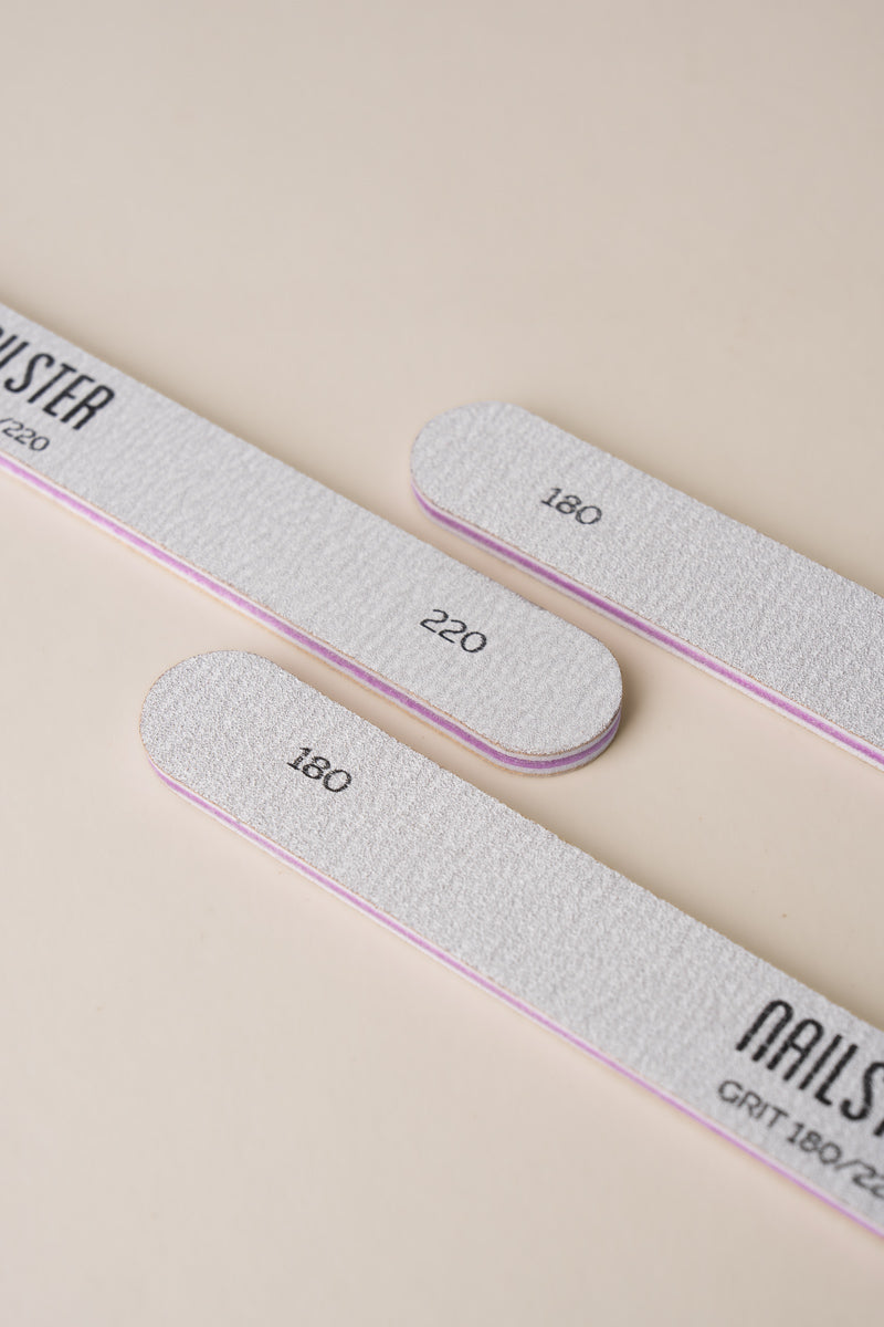 Straight Nail File 180/220 - 3 pcs.