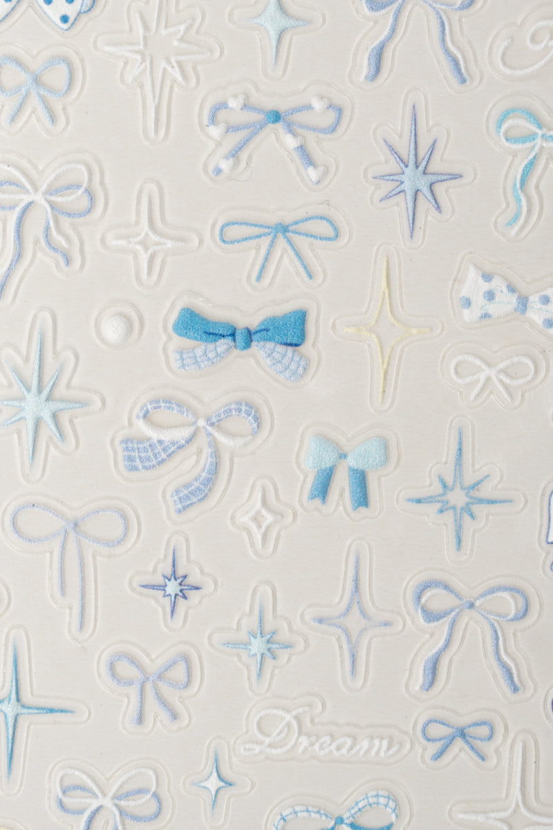 Baby Blue Bows - Stickers