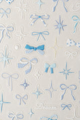 Baby Blue Bows - Stickers
