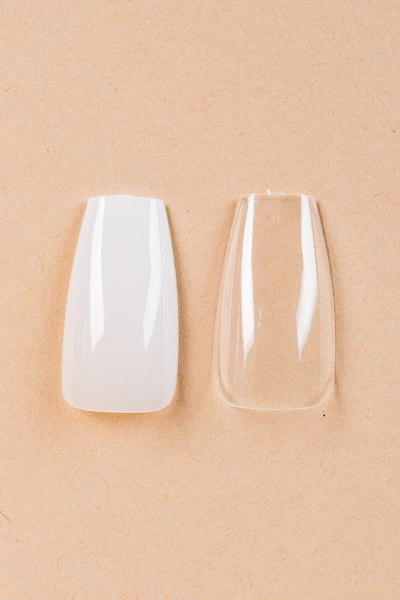 Coffin/Ballerina Clear Tipper | Nailster Denmark