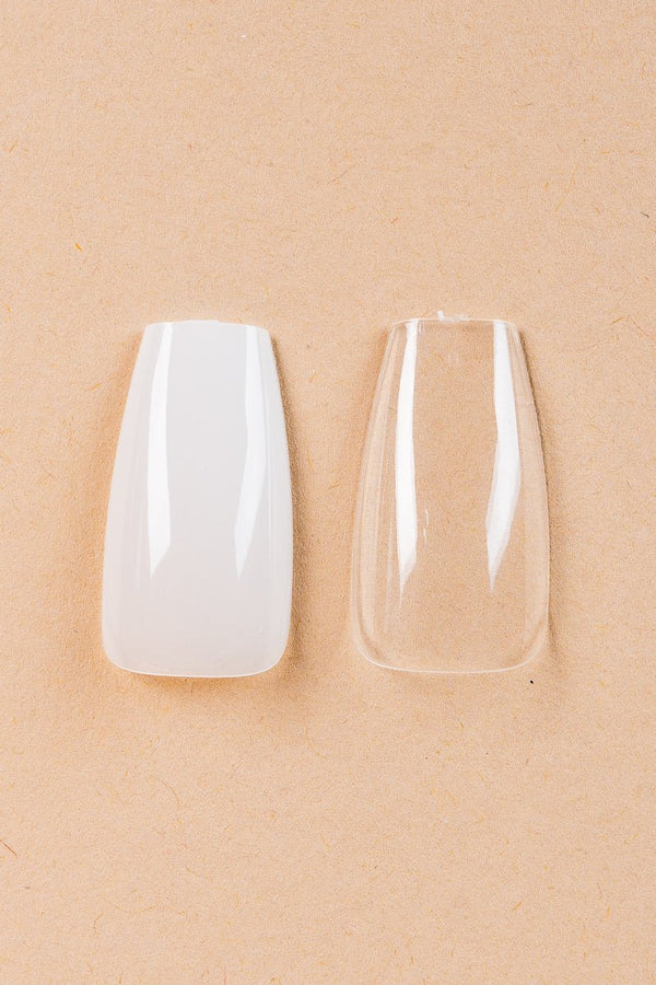 5 x Coffin/Ballerina Medium Clear Tipper