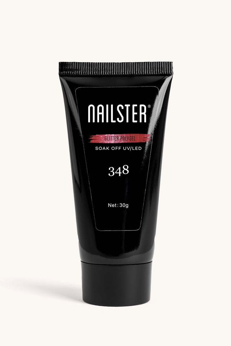 Polygel Glimmer Rød · 348 | Nailster Denmark