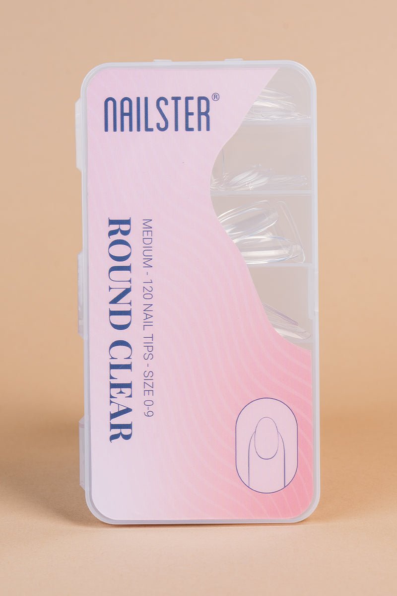 Round Medium Clear Tipper | Nailster Denmark