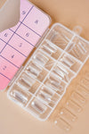 5 x Square Medium Clear Tipper