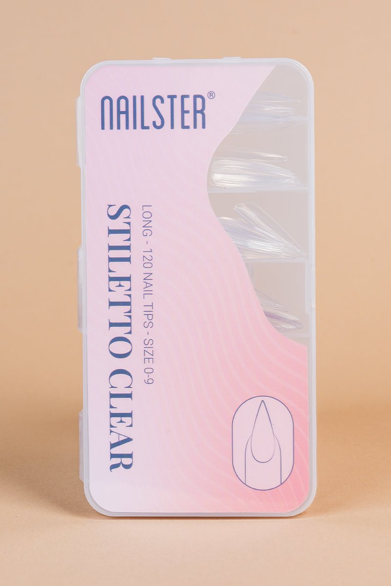 Stiletto Long Clear Tipper | Nailster Denmark